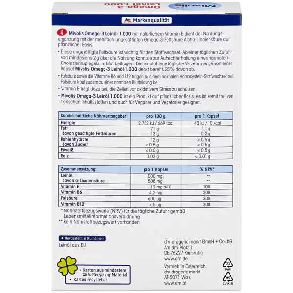 کپسول سافت ژل امگا 3 گیاهی میوولیس (وگان) 30 عددی