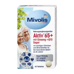 قرص مولتی ویتامین بالای 65 سال + جینسینگ + Q10 میوولیس 60 عددی