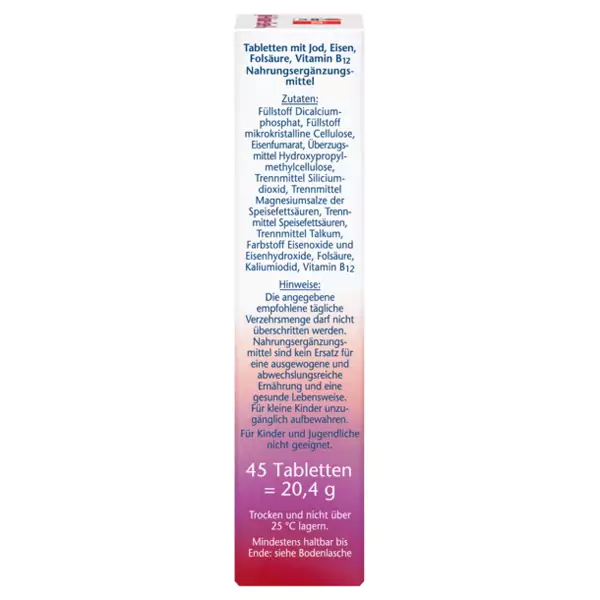 مکمل ید + B12 + اسید فولیک + آهن دوپل هرز