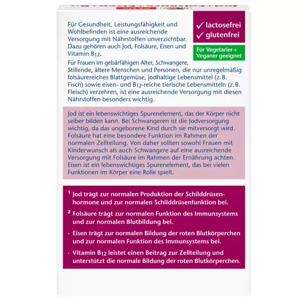 مکمل ید + B12 + اسید فولیک + آهن دوپل هرز